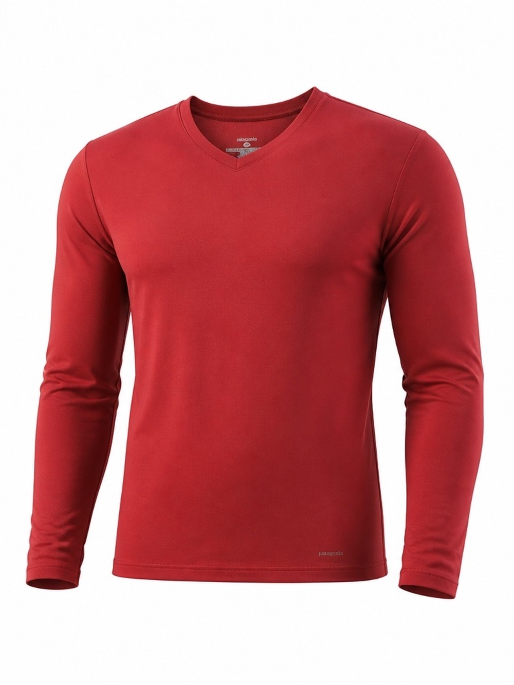 🔴 Patagonia Red Long Sleeve‎ V-Neck Shirt
